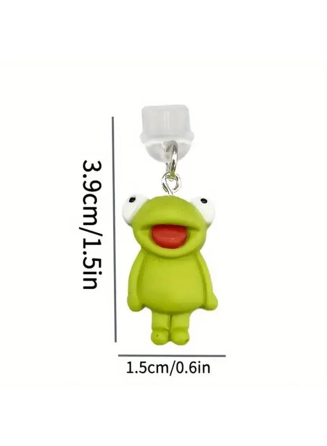 Pink Frog Dust Plug Charging Port Cap For iPhone 5 14 Waterproof ABS Material Gift - Image 5